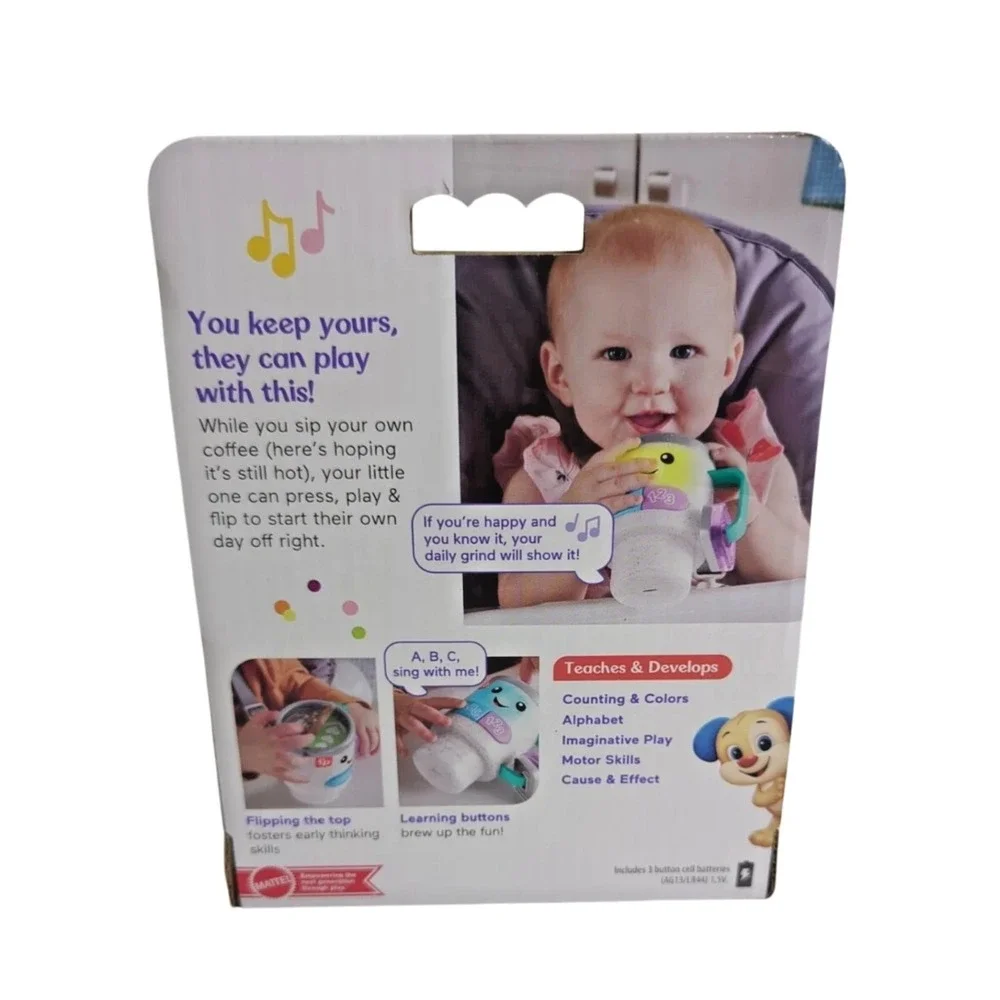 Fisher-Price Laugh & Learn Wake Up & Learn Coffee Mug Baby HRP35 Fisher Price